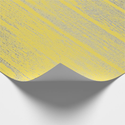Italiaanse limonade geel grijs zilver hout shabby cadeaupapier (Hoek)