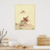 ITALIAANSE LOCUSTS - Insect Book Illustration Poster (Keuken)