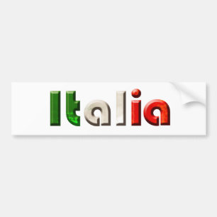 Italiaanse logo voor Italiaanse liefhebbers en Ita Bumpersticker