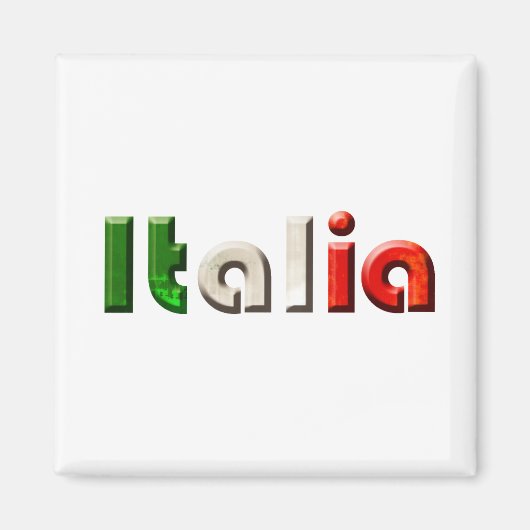 Italiaanse logo voor Italianen en Italiaanse liefh Magneet (Voorkant)