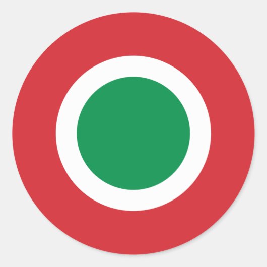 Italiaanse luchtmacht Roundel Ronde Sticker (Voorkant)
