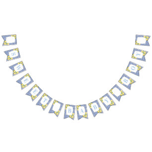 Italiaanse luiers Blue White Sweet Baby Boy Shower Vlaggetjes