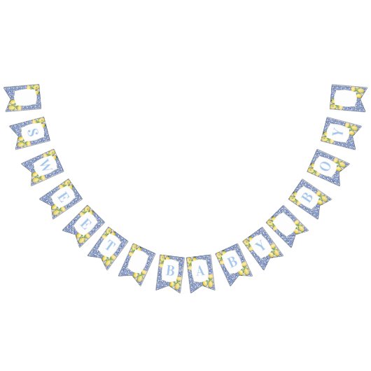 Italiaanse luiers Blue White Sweet Baby Boy Shower Vlaggetjes (Alle)
