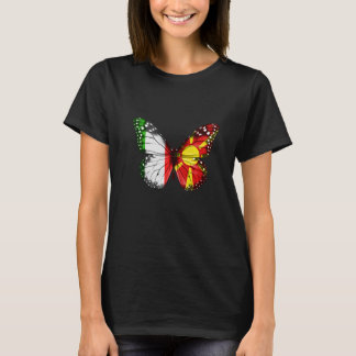 Italiaanse Macedonische Vlag Vlinder T-shirt