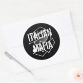 Italiaanse maffia ronde sticker (Envelop)