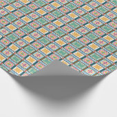 Italiaanse Majolica borduurwerk: mediterrane bloem Cadeaupapier (Hoek)