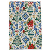 Italiaanse Majolica Kerstcadeautas Medium Cadeauzakje (Achterkant)
