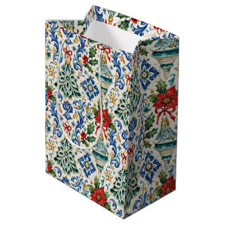 Italiaanse Majolica Kerstcadeautas Medium Cadeauzakje