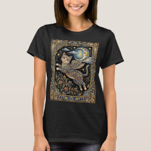 Italiaanse Majolica Vliegende Kat: Renaissance Kat T-shirt