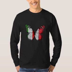 Italiaanse Maltese Vlag Vlinder T-shirt
