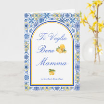 Italiaanse mama, ik hou van jou Moederdag kaart