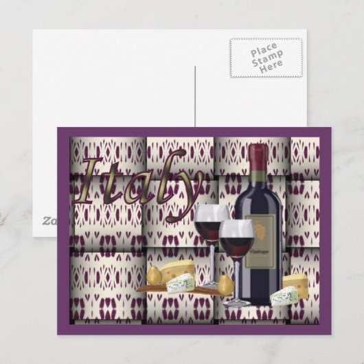 Italiaanse mand briefkaart (Voorkant / Achterkant)