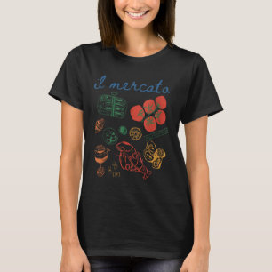 Italiaanse markt Sardines Ingeblikte vis kust Toma T-shirt