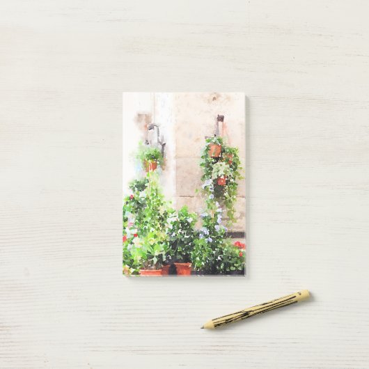 Italiaanse markt voor ventilatorWaterverf Post-it® Notes (Op bureau)