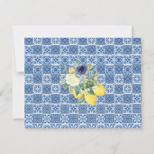 Italiaanse mediterrane citroen Maid of Honor foto Bedankkaart (Achterkant)