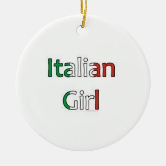 "ITALIAANSE MEISJES" CHRISTMAS OF GEWOON VOOR VUN  KERAMISCH ORNAMENT (Voorkant)