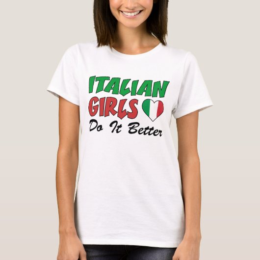 Italiaanse meisjes doen het beter t-shirt (Voorkant)