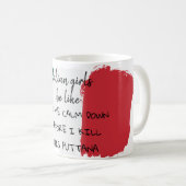 Italiaanse meisjes Funny Quote Koffiemok (Voorkant rechts)