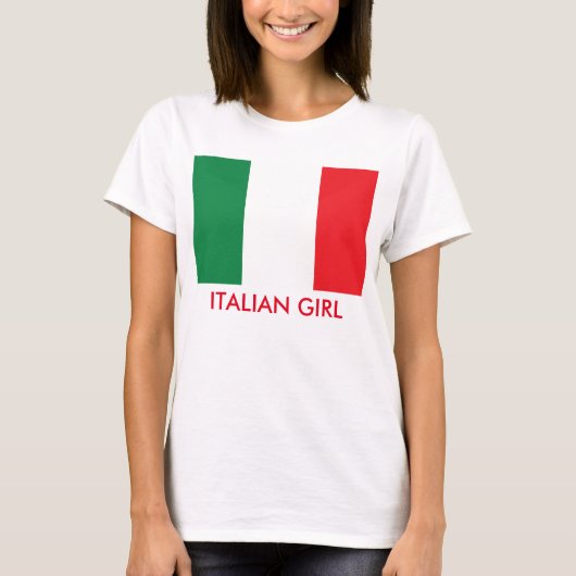 Italiaanse meisjesvlag t-shirt (Voorkant)