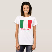 Italiaanse meisjesvlag t-shirt (Voorkant volledig)
