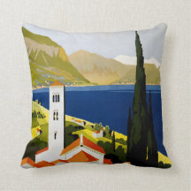 Italiaanse meren vintage reis kussensloop