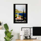 Italiaanse Meren Vintage Reisposter Poster (Thuiskantoor)