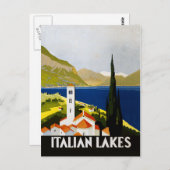 Italiaanse Meren Vintage Reizen Italië Briefkaart (Voorkant / Achterkant)