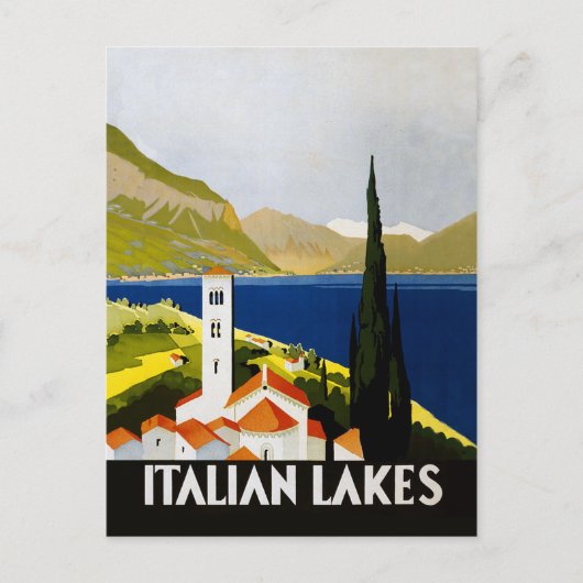 Italiaanse Meren Vintage Reizen Italië Briefkaart (Voorkant)