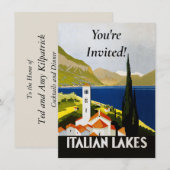 Italiaanse Meren Vintage Reizen Italië Kaart (Voorkant / Achterkant)