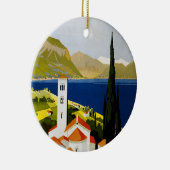 Italiaanse Meren Vintage Reizen Italië Keramisch Ornament (Rechts)