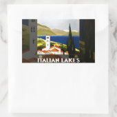 Italiaanse Meren Vintage Reizen Italië Rechthoekige Sticker (Tas)