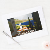 Italiaanse Meren Vintage Reizen Italië Rechthoekige Sticker (Envelop)