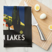 Italiaanse Meren Vintage Reizen Italië Theedoek (Quarter Fold)