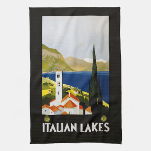 Italiaanse Meren Vintage Reizen Italië Theedoek