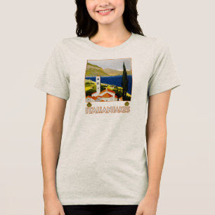 Italiaanse Meren Vintage Reizen Italië Tri-Blend Shirt
