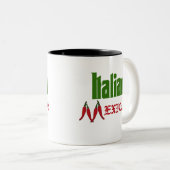 Italiaanse Mexicaanse koffiemok Tweekleurige Koffiemok (Voorkant rechts)