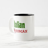 Italiaanse Mexicaanse koffiemok Tweekleurige Koffiemok (Voorkant links)