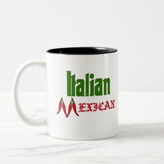 Italiaanse Mexicaanse koffiemok Tweekleurige Koffiemok (Links)