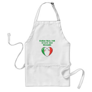 Italiaanse moeder vol liefde en kracht ontwerp standaard schort