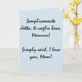 italiaanse Moederdag-Kaart Kaart (Gele Bloem)