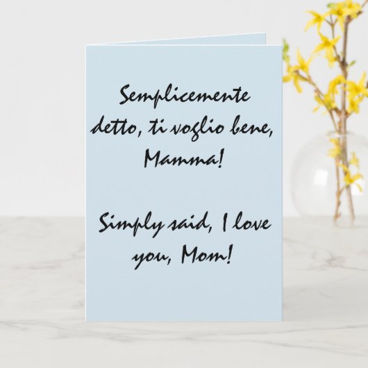 italiaanse Moederdag-Kaart Kaart (Gele Bloem)