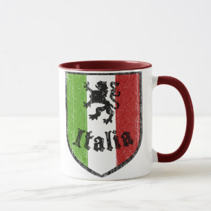 Italiaanse Mok  koffie met vlag
