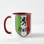 Italiaanse Mok  koffie met vlag (Links)