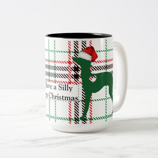 Italiaanse Mok met kerstcadeau voor Greyhound, san (Voorkant rechts)