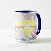 Italiaanse Mok van de Zonneeuwse Waterverf (Voorkant rechts)