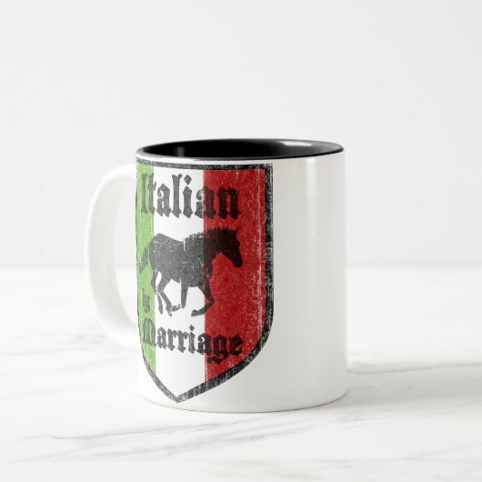 Italiaanse Mok van huwelijkscoffie (Voorkant links)