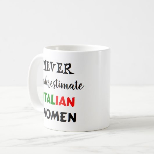 italiaanse mok voor koffie (Voorkant links)