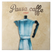 Italiaanse Moka Coffee Pot Waterverf Art Tegeltje (Voorkant)