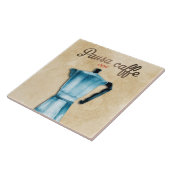 Italiaanse Moka Coffee Pot Waterverf Art Tegeltje (Zijkant)