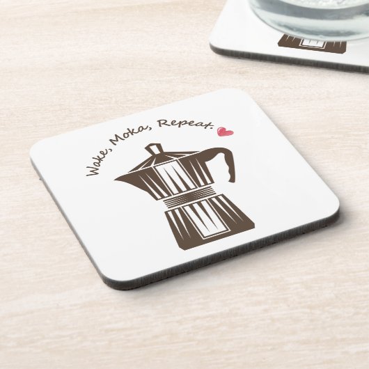 Italiaanse Moka koffiepot Bier Onderzetter (Linkerzijde)